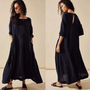 Free People oversized black sheer dress